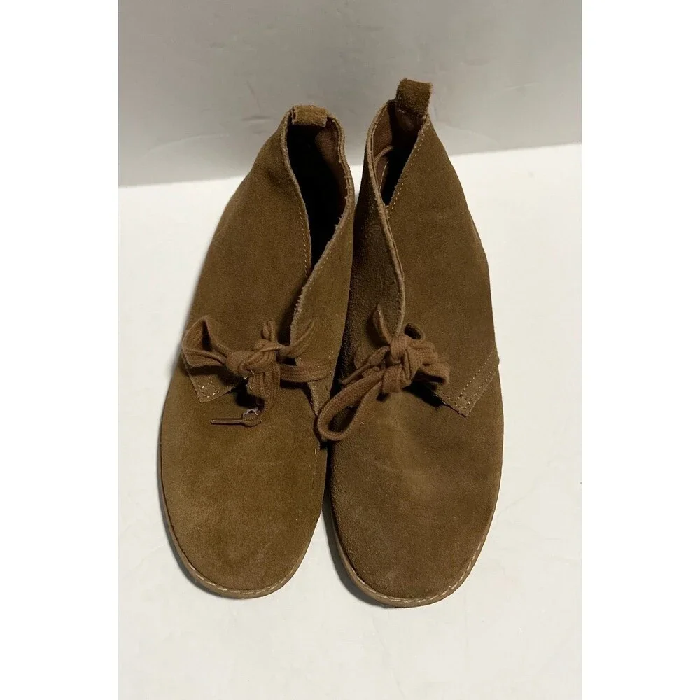 GAP KIDS CHUKKA SUEDE BROWN SHOES SIZE 2 LACE UP